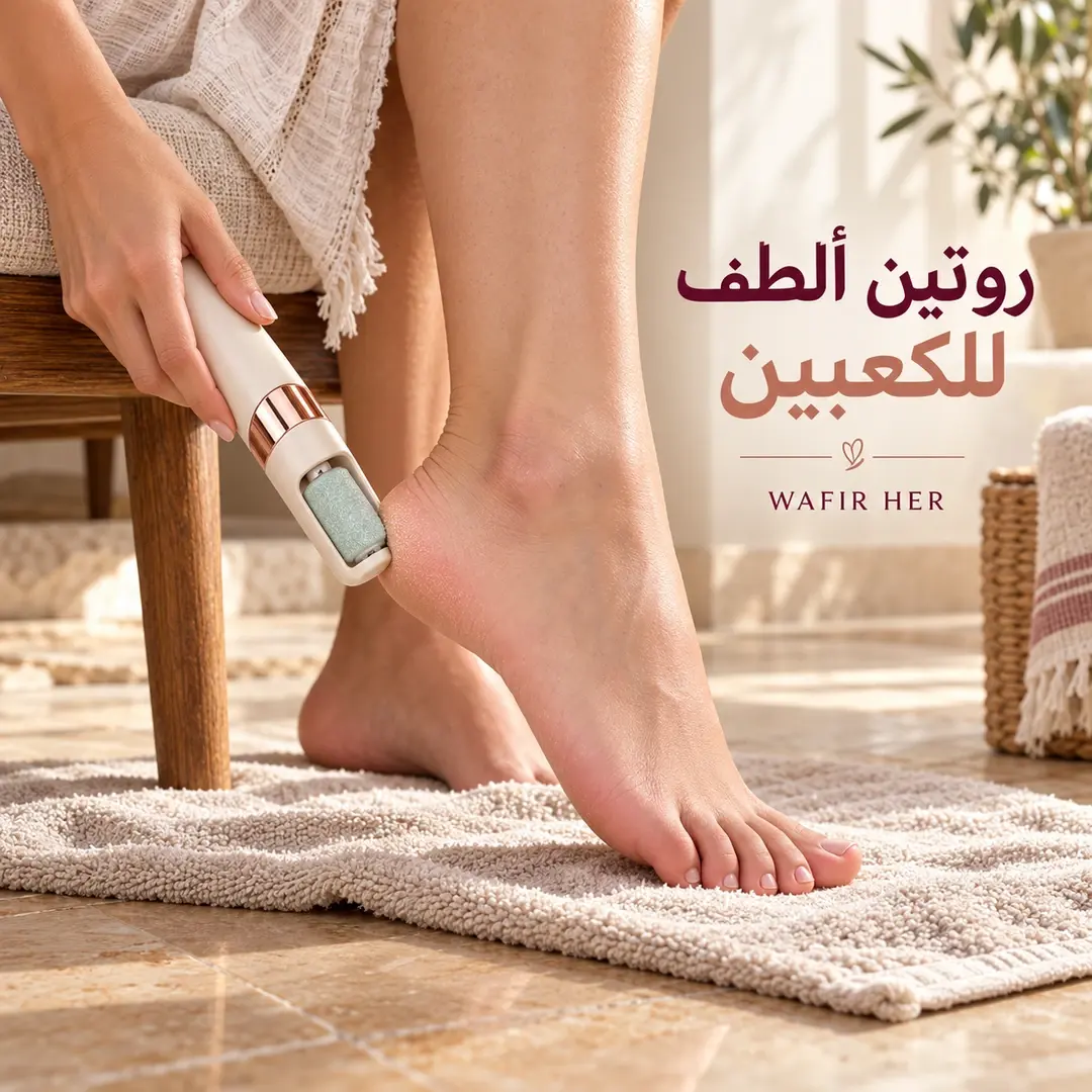 طريقة تمرير جهاز تقشير القدم على الكعب