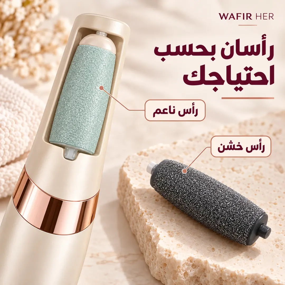 رأس ناعم ورأس خشن للعناية بالقدمين